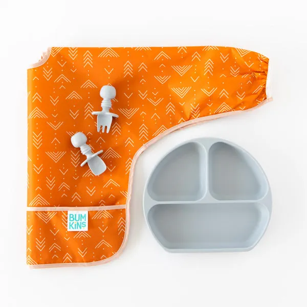 Bumkins Waterproof Sleeved Bib - Grounded