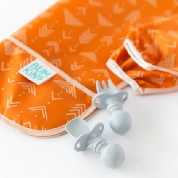Bumkins Waterproof Sleeved Bib - Grounded