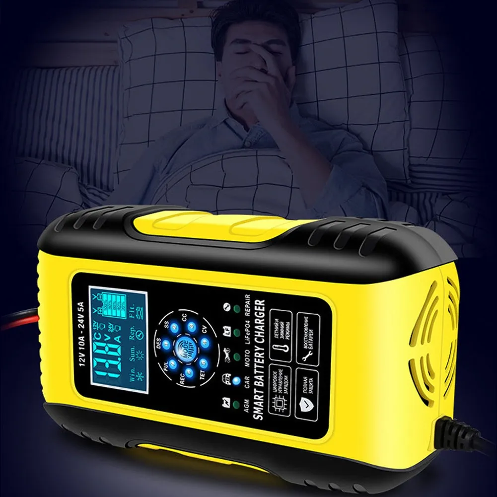Car Battery Charger 12v 24v 10a 7-stage Fully Automatic Charging