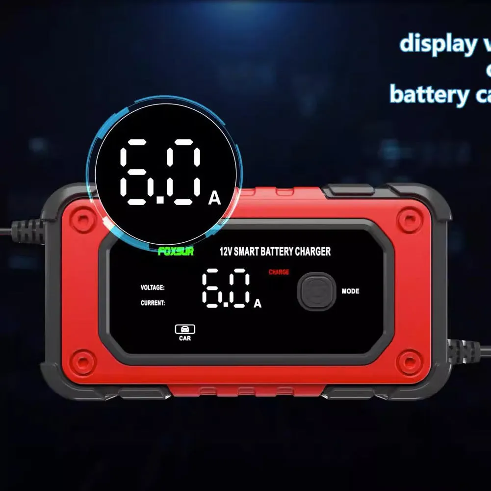 Car Battery Charger 12V 6-Amp Fully Automatic Smart Battery