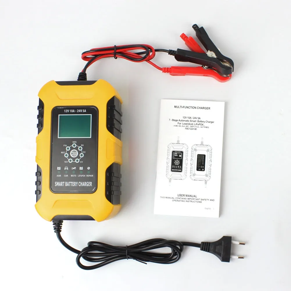 Car Battery Smart Charger 12V 10A 24V 5A 7-stage Automatic