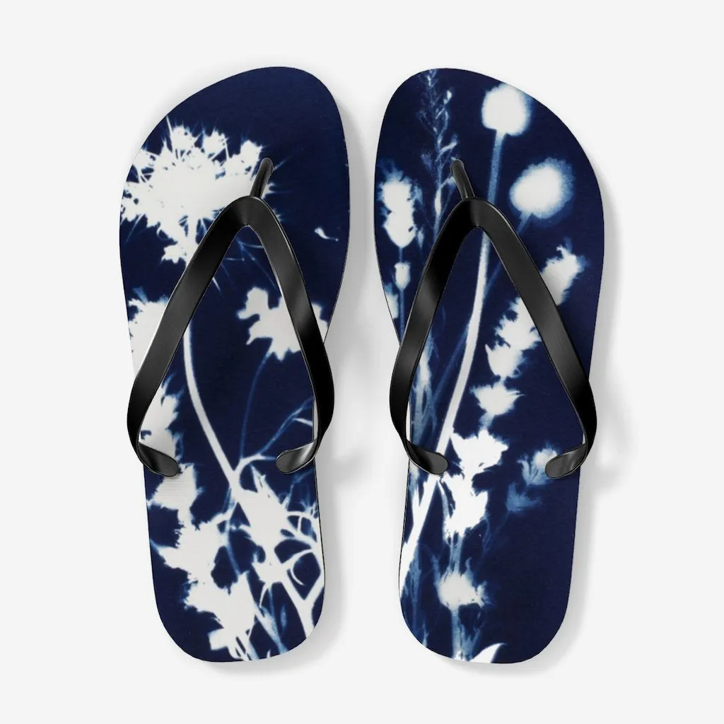 Flower Study Flip Flops