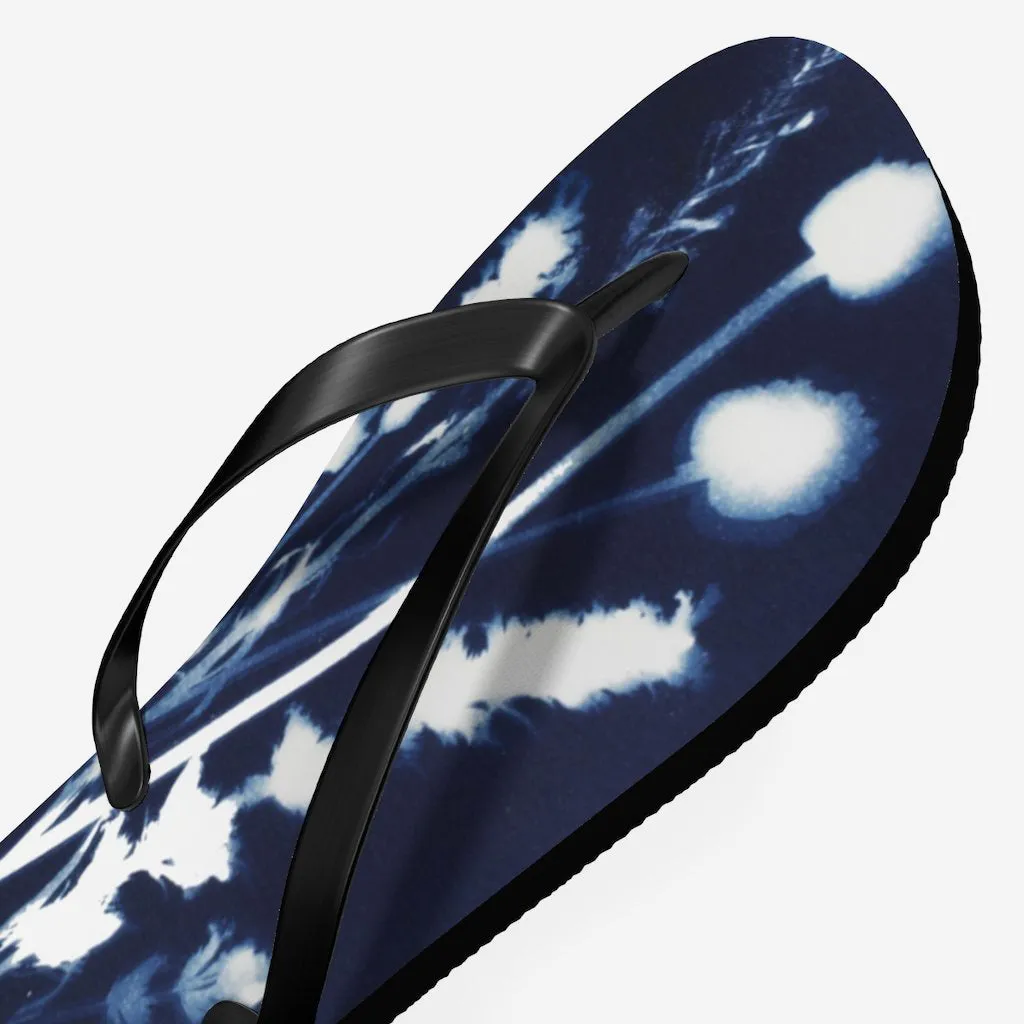 Flower Study Flip Flops