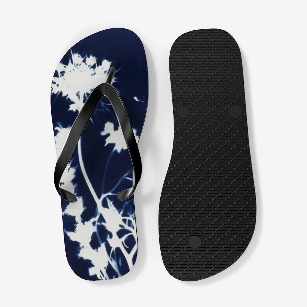 Flower Study Flip Flops