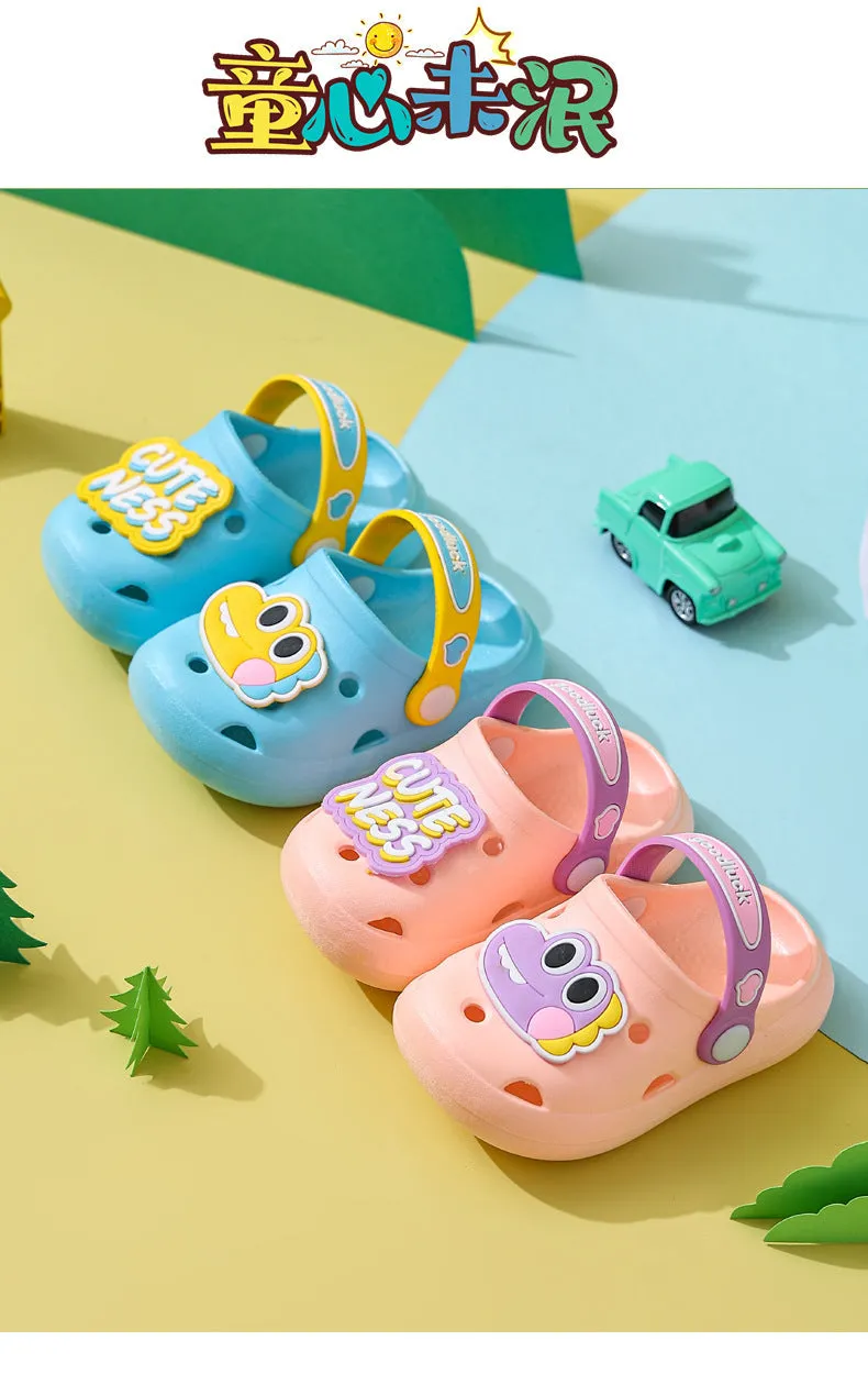 hulianfu Cartoon Dinosaur Kids Slippers Boys Summer Beach Sandals Girls Home Slippers Toddler Anti-Slip Indoor Slides Child Garden Shoes