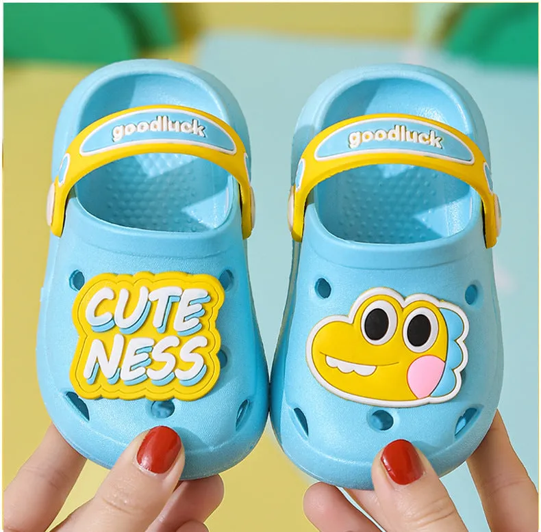 hulianfu Cartoon Dinosaur Kids Slippers Boys Summer Beach Sandals Girls Home Slippers Toddler Anti-Slip Indoor Slides Child Garden Shoes