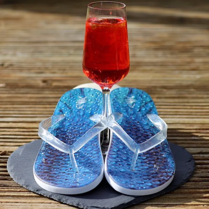 Kingfish Flip Flops with Clear Straps