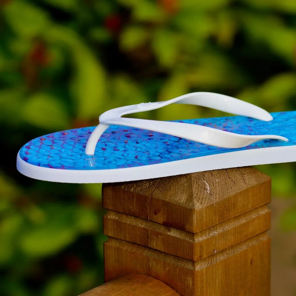 Kingfish Flip Flops with White Straps