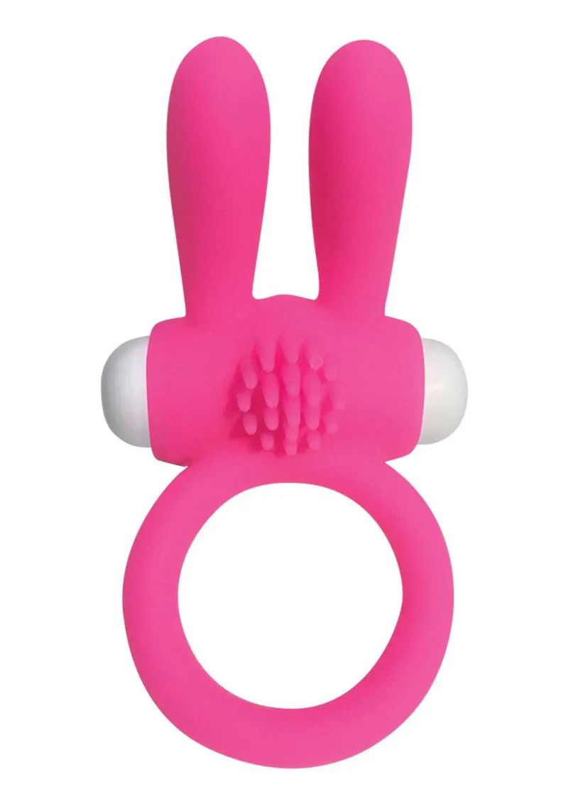 Neon Silicone Vibrating Rabbit Ring