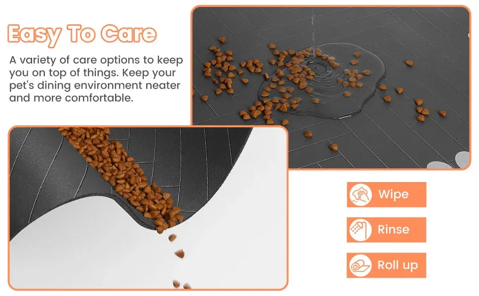 Pet Feeding Mat-Absorbent Pet Placemat for Food and Water Bowl, with Waterproof Rubber Backing, Quick Dry Water Mat for Dogs or Cats