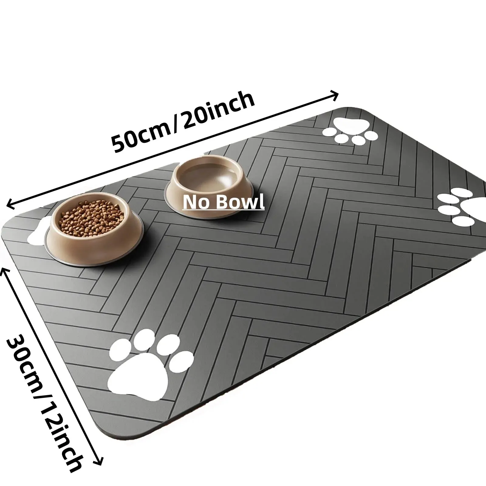 Pet Feeding Mat-Absorbent Pet Placemat for Food and Water Bowl, with Waterproof Rubber Backing, Quick Dry Water Mat for Dogs or Cats