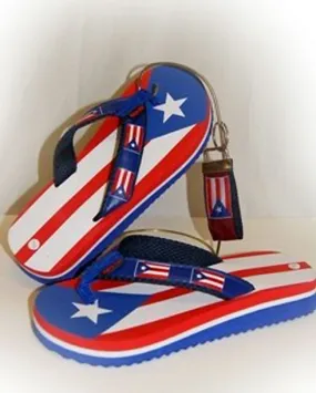 Puerto Rico Flag Flip Flops 76531