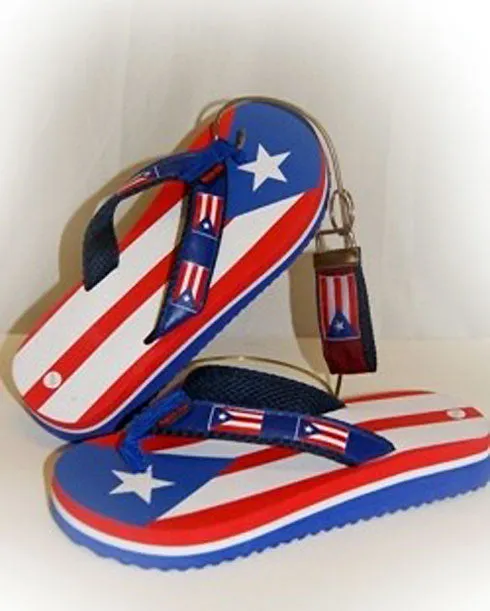 Puerto Rico Flag Flip Flops 76531