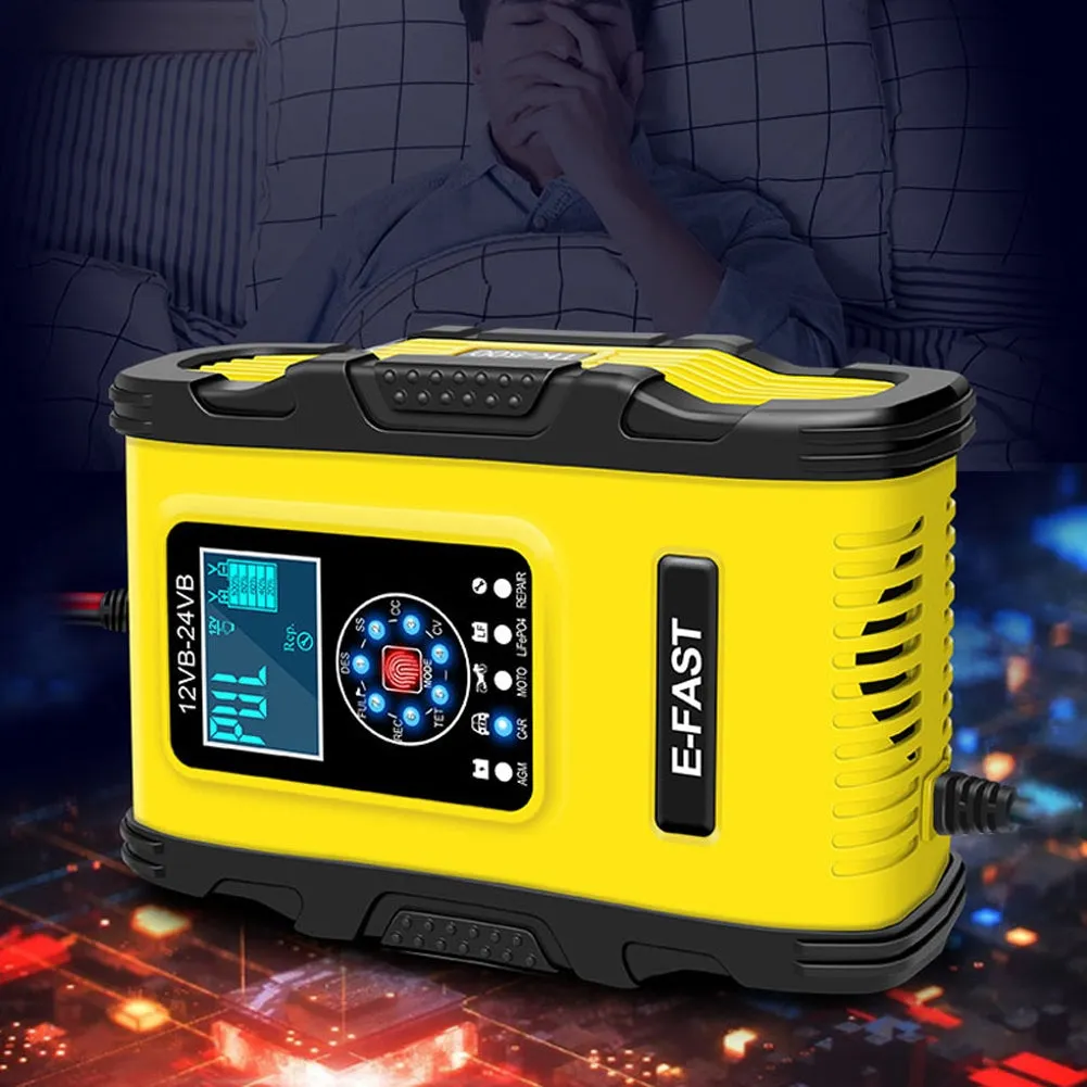Quick Car Battery Charger 12v/24v Intelligent 7-stage Automatic